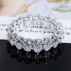 Luxury Jewelry Moissanite Rings VVS Moissanite Band 925 Sterling Silver Gold Plated Wedding Engagement Moissanite Diamond Ring