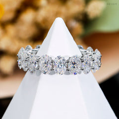 Luxury Jewelry Moissanite Rings VVS Moissanite Band 925 Sterling Silver Gold Plated Wedding Engagement Moissanite Diamond Ring