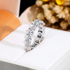 Luxury Jewelry Moissanite Rings VVS Moissanite Band 925 Sterling Silver Gold Plated Wedding Engagement Moissanite Diamond Ring