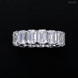 GL Classic Emerald Cut jewelry Eternity Moissanite Diamond Band Ring