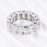GL Classic Emerald Cut jewelry Eternity Moissanite Diamond Band Ring