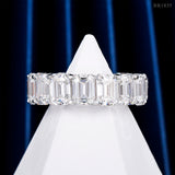 GL Classic Emerald Cut jewelry Eternity Moissanite Diamond Band Ring