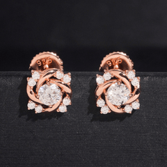 Hiphop Jewelry 925 Sterling Silver VVS Round Cut Moissanite Stud Earring