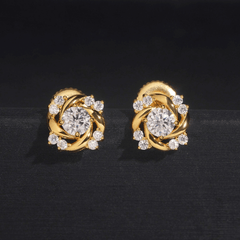 Hiphop Jewelry 925 Sterling Silver VVS Round Cut Moissanite Stud Earring