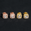 GL Hiphop Jewelry 925 Sterling Silver VVS Round Cut Moissanite Stud Earring