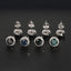 GL S925 Silver VVS Round Cut Colored Moissanite Stud Earring