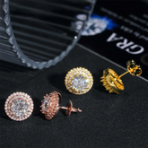 GL 925 Silver VVS Moissanite Diamond Trendy Stud Earrings