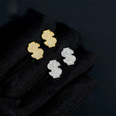 GL Luxury Dollar Earrings Screw Back 925 Sterling Silver Iced Out VVS Moissanite Hip Hop Earring