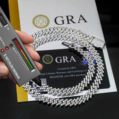 Pass Diamond Tester 8mm Pass Diamond Tester Iced Out Hip Hop VVS1 Moissanite Cuban Chain Necklace Bracelet
