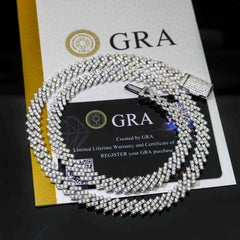 Pass Diamond Tester 8mm Pass Diamond Tester Iced Out Hip Hop VVS1 Moissanite Cuban Chain Necklace Bracelet