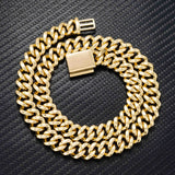GL 13mm Hip-Hop Cuban Chains Moissanite Jewelry Necklace