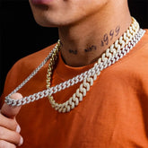 10MM 2 Rows VVS Moissanite Miami Cuban Chain