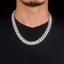 14MM S925 Silver 2 Rows VVS Moissanite EDG Cuban Link Chain