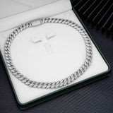 GL 12mm 2 Rows Micro Paved Cuban Bracelet Moissanite Iced Out Cuban Link Chain Necklace