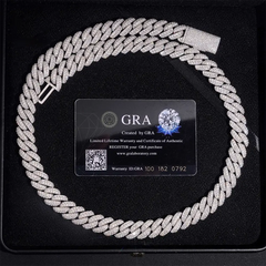 13MM 2 Rows VVS Moissanite Miami Cuban Link Chain