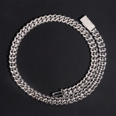 13MM 2 Rows VVS Moissanite Miami Cuban Link Chain