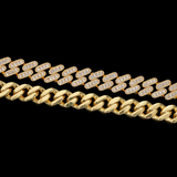 GL 15mm iced out Moissanite Diamond Cuban Miami Link Chain Necklace