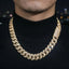 18MM S925 Silver Round Stone VVS Moissanite Miami Cuban Link Chain