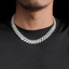 13MM S925 Silver 2 Rows VVS Moissanite EDG Cuban Link Chain Necklace