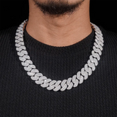 18MM Trapezoid VVS Moissanite Cuban link Chain