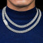 【US 3 Days Delivery】10MM 2 Rows VVS Moissanite Edge Cuban Link Chain
