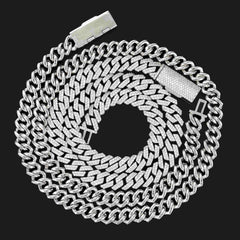 【US 3 Days Delivery】10MM 2 Rows VVS Moissanite Edge Cuban Link Chain