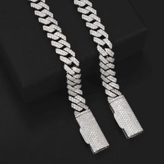 【US 3 Days Delivery】10MM 2 Rows VVS Moissanite Edge Cuban Link Chain