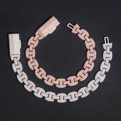 12MM Baguette Moissanite Cuban Link Chain