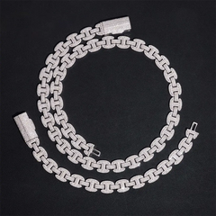 12MM Baguette Moissanite Cuban Link Chain
