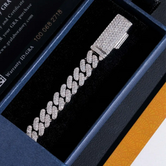 8mm 2 Row VVS Moissanite Miami Cuban link Chain