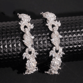 GL 15mm Flower Shape 925 Sterling Silver Iced Out Hip Hop 5A+ Diamond Bracelet Necklace