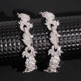 GL 15mm Flower Shape 925 Sterling Silver Iced Out Hip Hop 5A+ Diamond Bracelet Necklace