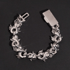 GL 15mm Flower Shape 925 Sterling Silver Iced Out Hip Hop 5A+ Diamond Bracelet Necklace