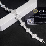GL Iced Out Clover S925 Silver Moissanite Diamond Tennis Chain