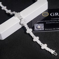 GL Iced Out Clover S925 Silver Moissanite Diamond Tennis Chain