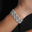 10MM S925 Silver Infinity VVS Moissanite Cuban Chain Bracelet