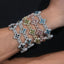 15MM 19MM S925 Silver Colored VVS Moissanite 4-Leaf Clover Infinity Link Bracelet