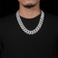 20MM Round Stone VVS Moissanite Miami Cuban Link Chain Necklace