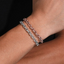 5.2MM Small Iced Out Square Rolo VVS Moissanite Cuban Chain Bracelet