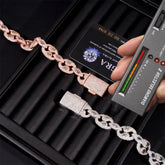 15mm Marquise Hiphop Infinity VVS Moissanite Cuban Link Bracelet