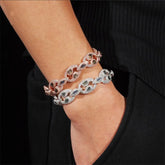 15mm Marquise Hiphop Infinity VVS Moissanite Cuban Link Bracelet