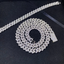 10MM S925 Silver Baguette VVS Moissanite Miami Cuban Link Chain