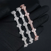 GL 10mm Cross Hip Hop Prong Set Cuban link Chain Bracelet