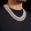 15MM S925 Silver 4 Rows VVS Moissanite EDG Cuban Link Chain