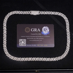 8mm 2 Rows Hip Hop EDG VVS Moissanite Cuban Link Chain