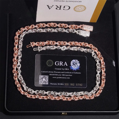 8MM VVS Moissanite Ball Chain Rosary Necklace