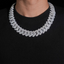 2026 New 23MM S925 Silver VVS Moissanite Cuban Link Chain Necklace