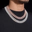 2026 New Raise Stone Bezel Setting S925 Silver VVS Moissanite Cuban Chain Necklace