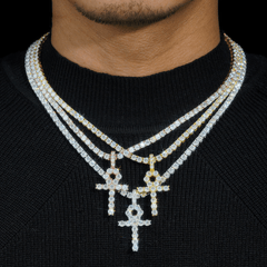GL VVS Moissanite Ankh Cross Pendant