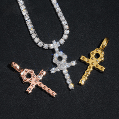GL VVS Moissanite Ankh Cross Pendant